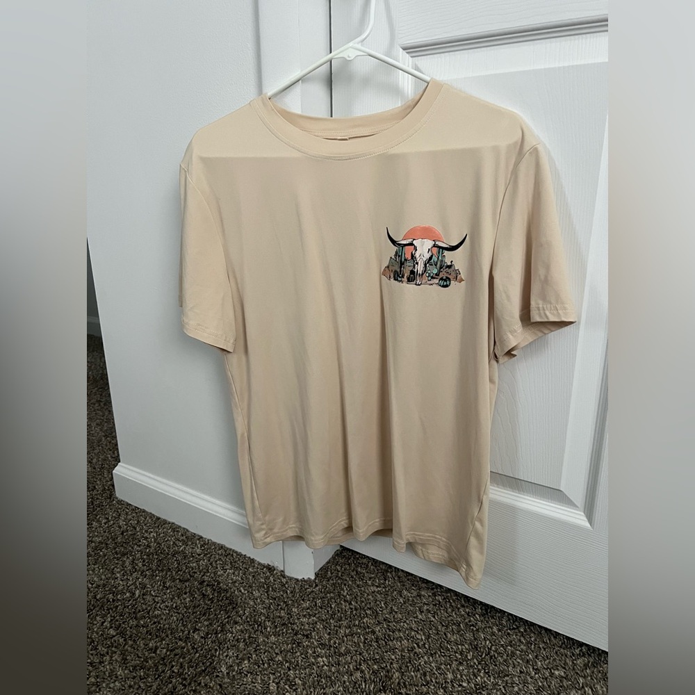 Oversized Beige Something in the Oranges Graphic T-Shirt